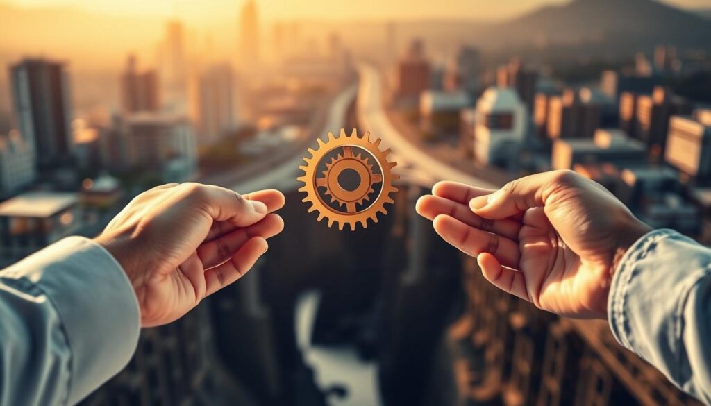 conexão entre problemas e soluções