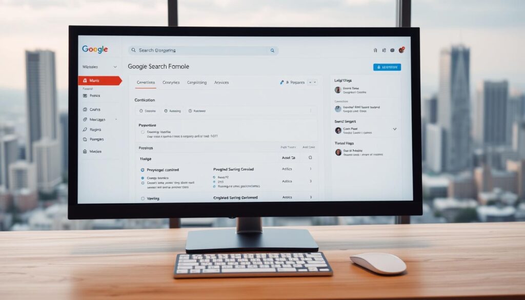 configuração do google search console