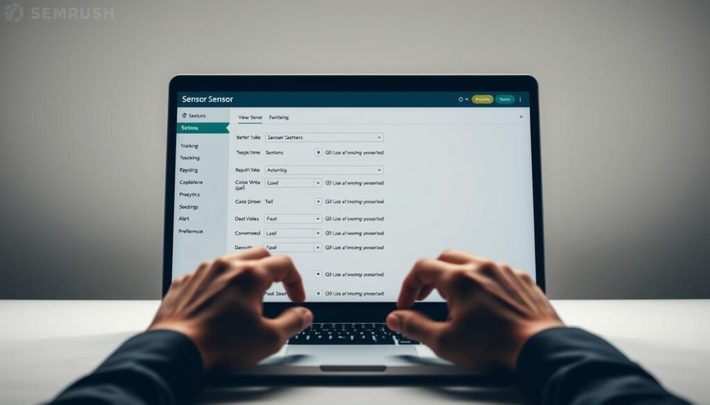 configuração do sensor semrush
