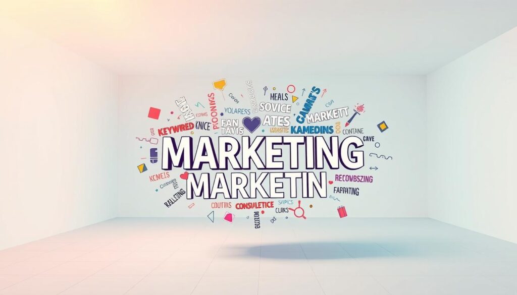 integração de palavras-chave em marketing