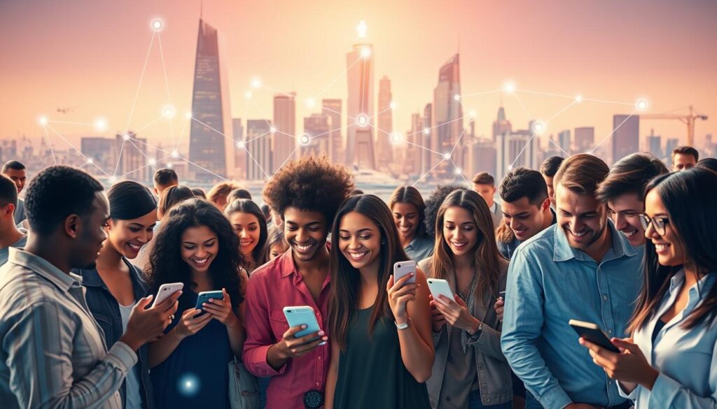 redes sociais interação