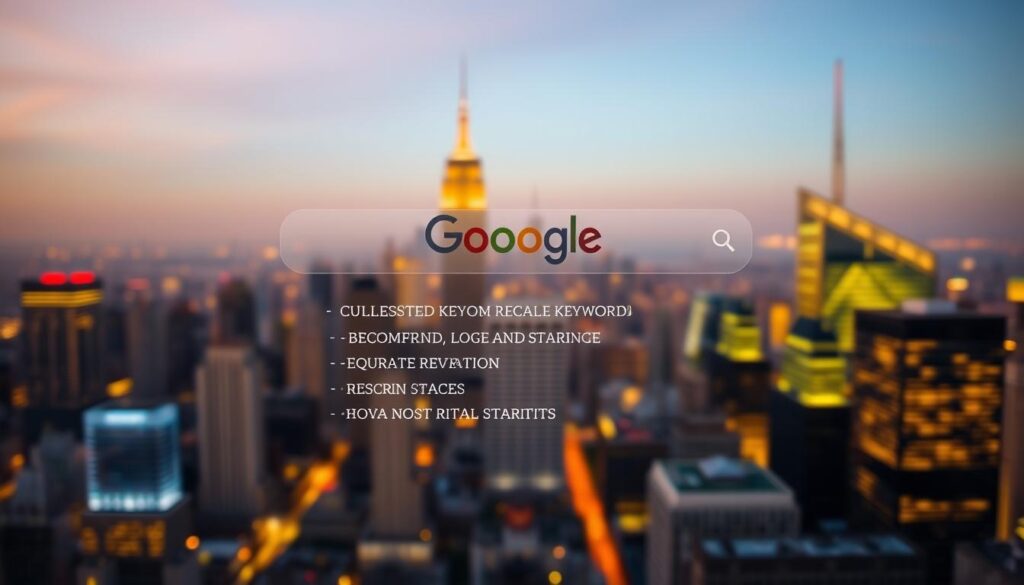 sugestões automáticas do Google