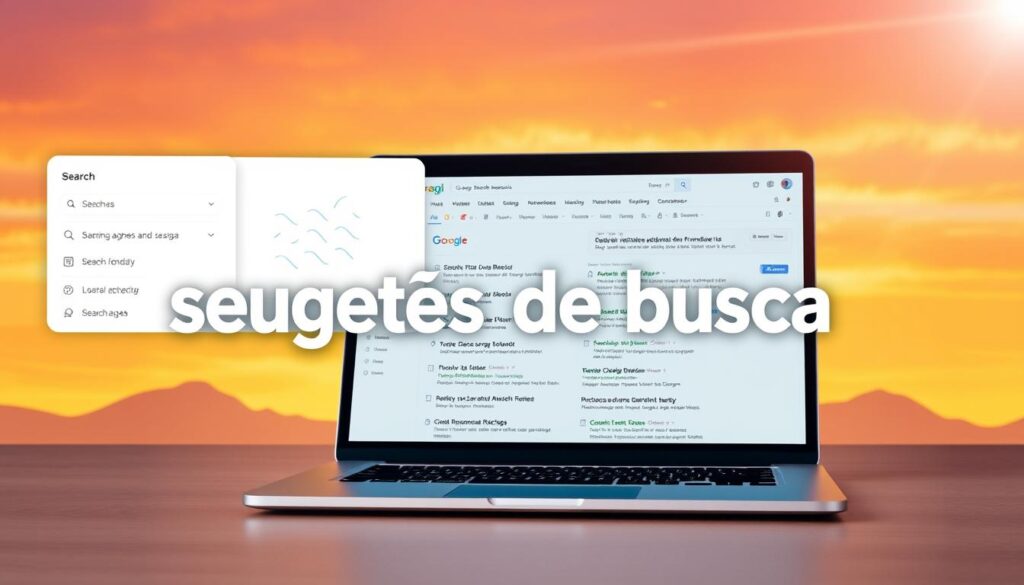 sugestões de busca