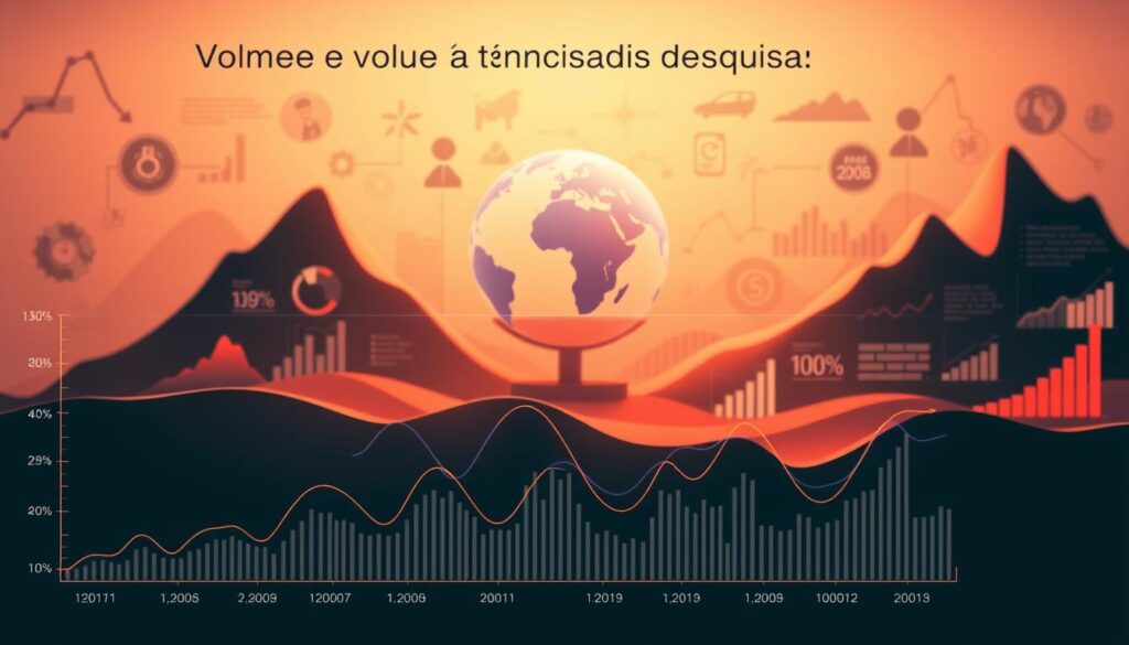 volume e tendências de pesquisa